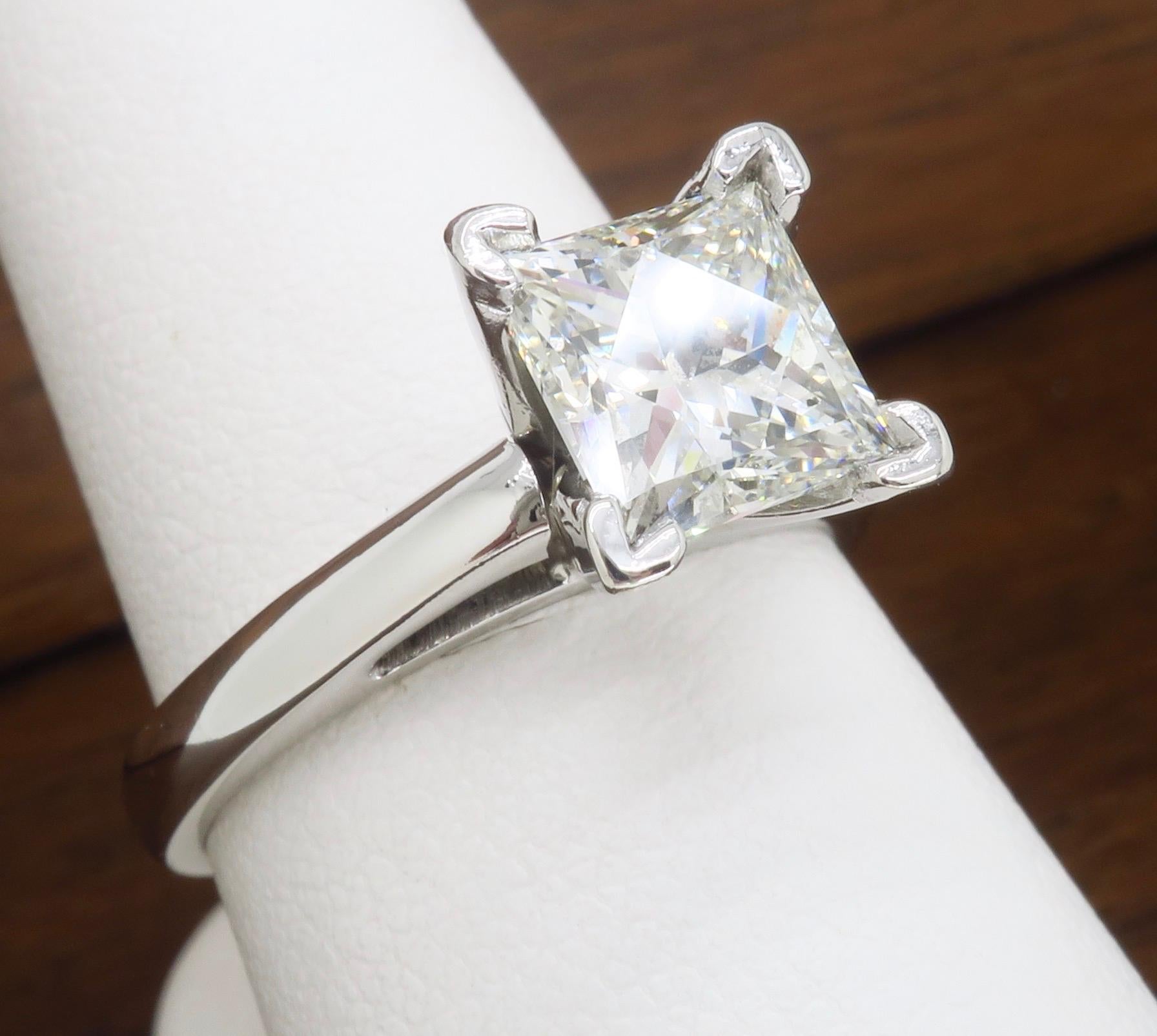Leo Princess Cut Solitaire Diamond Engagement Ring 5
