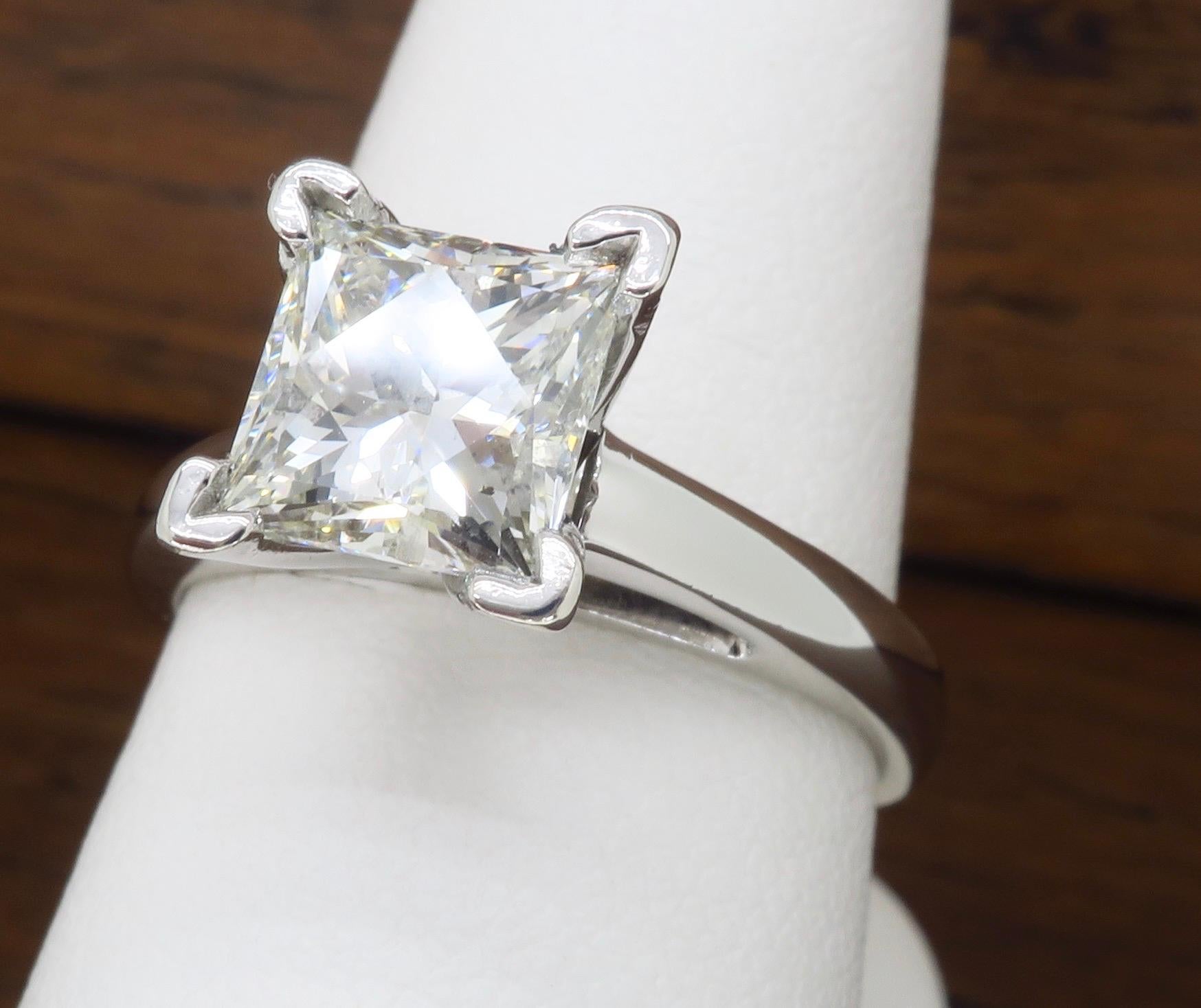 Leo Princess Cut Solitaire Diamond Engagement Ring 6