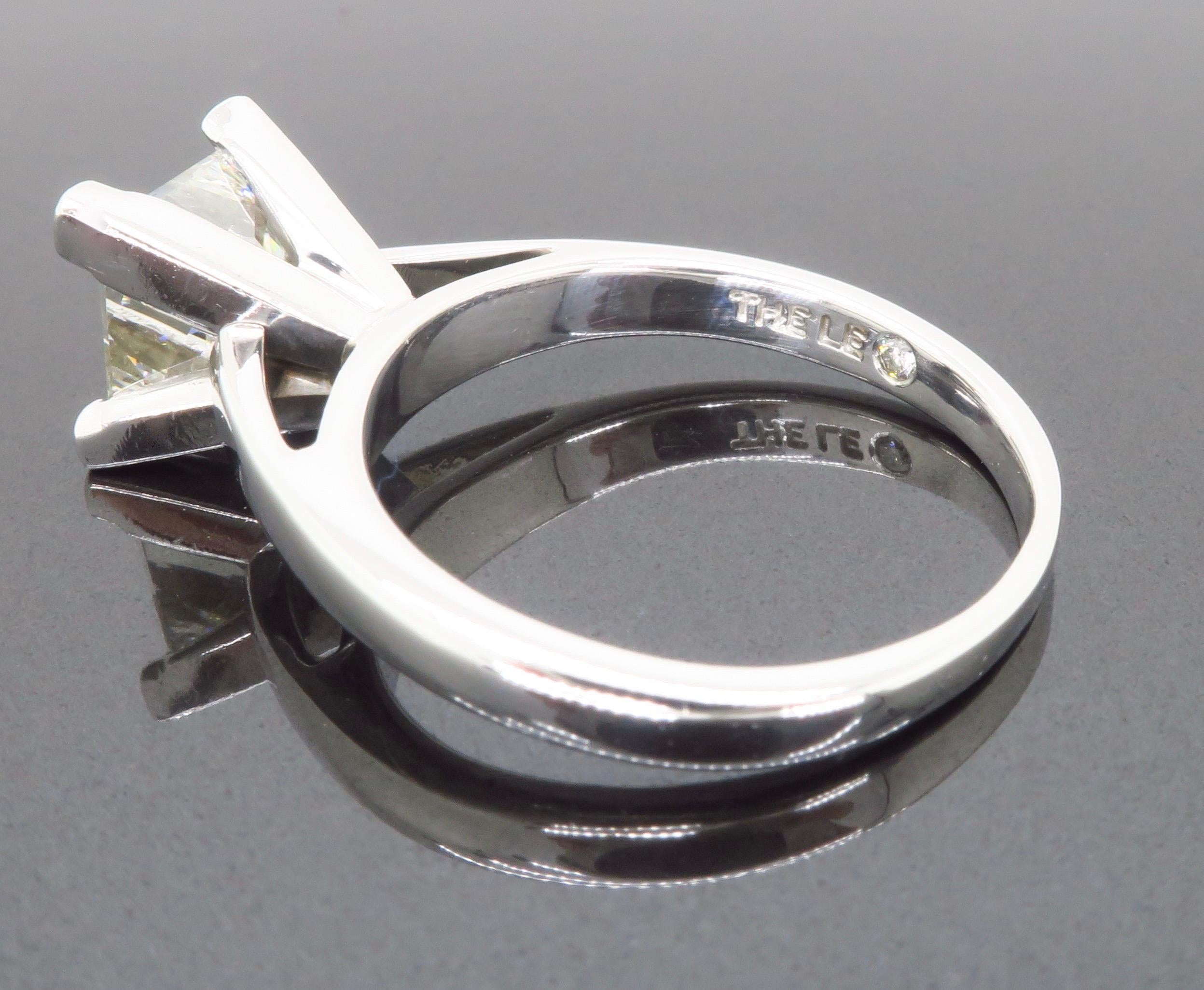 Women's or Men's Leo Princess Cut Solitaire Diamond Engagement Ring