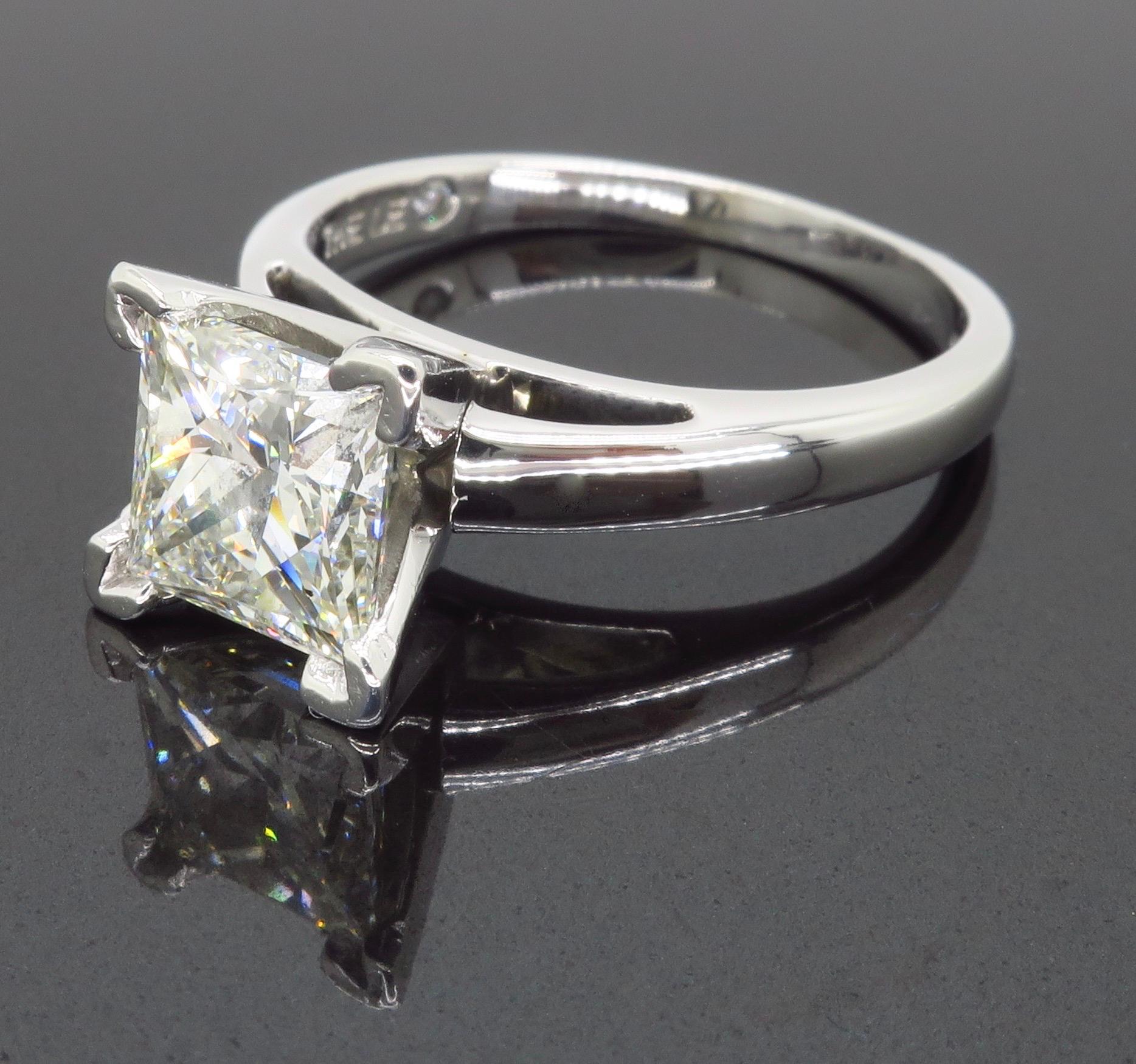 Leo Princess Cut Solitaire Diamond Engagement Ring 1