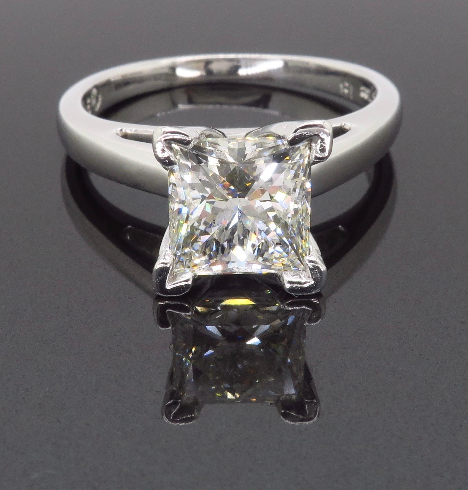 Leo Princess Cut Solitaire Diamond Engagement Ring 2