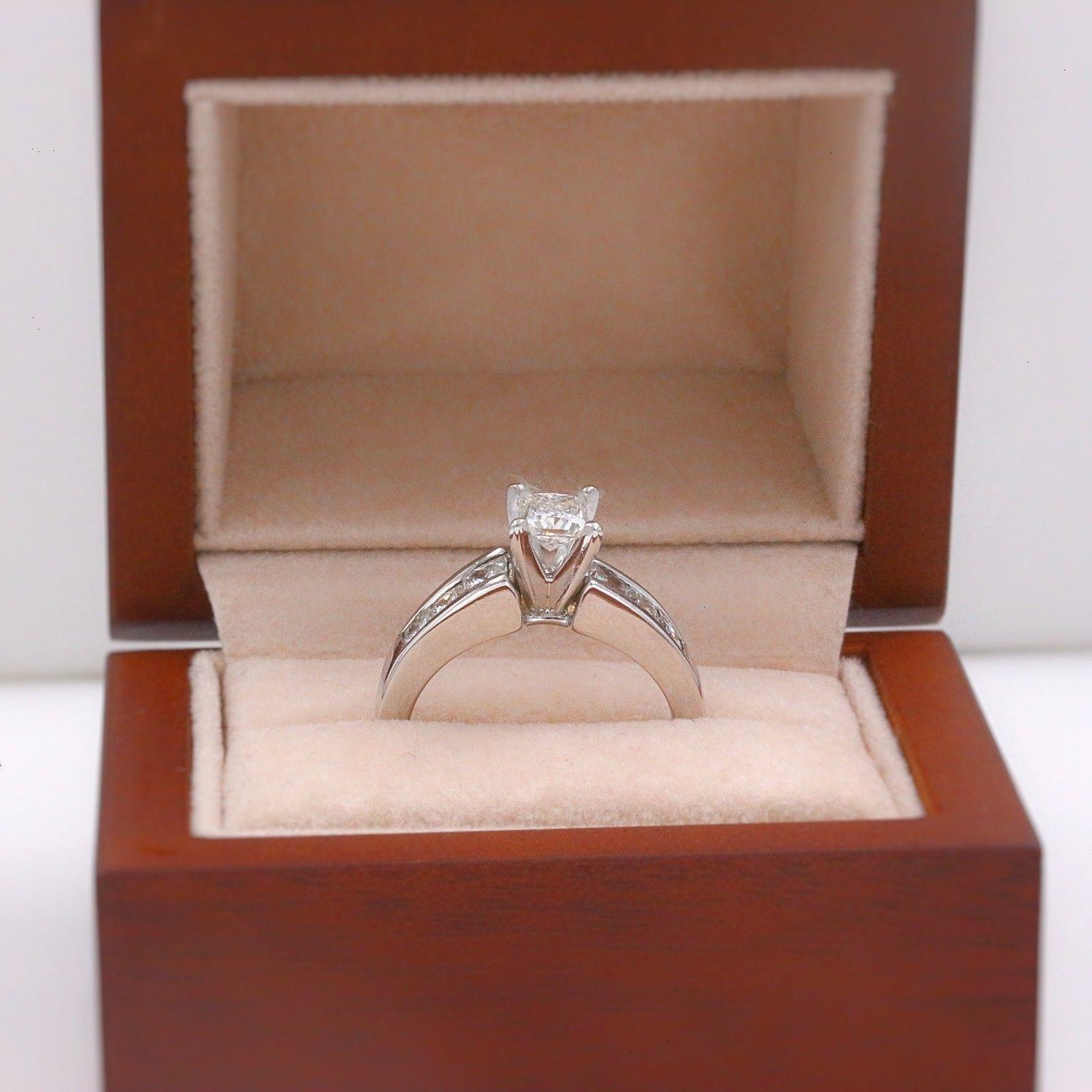 Leo Princess Diamond Engagement Ring 1.52 Carat 14 Karat White Gold 6