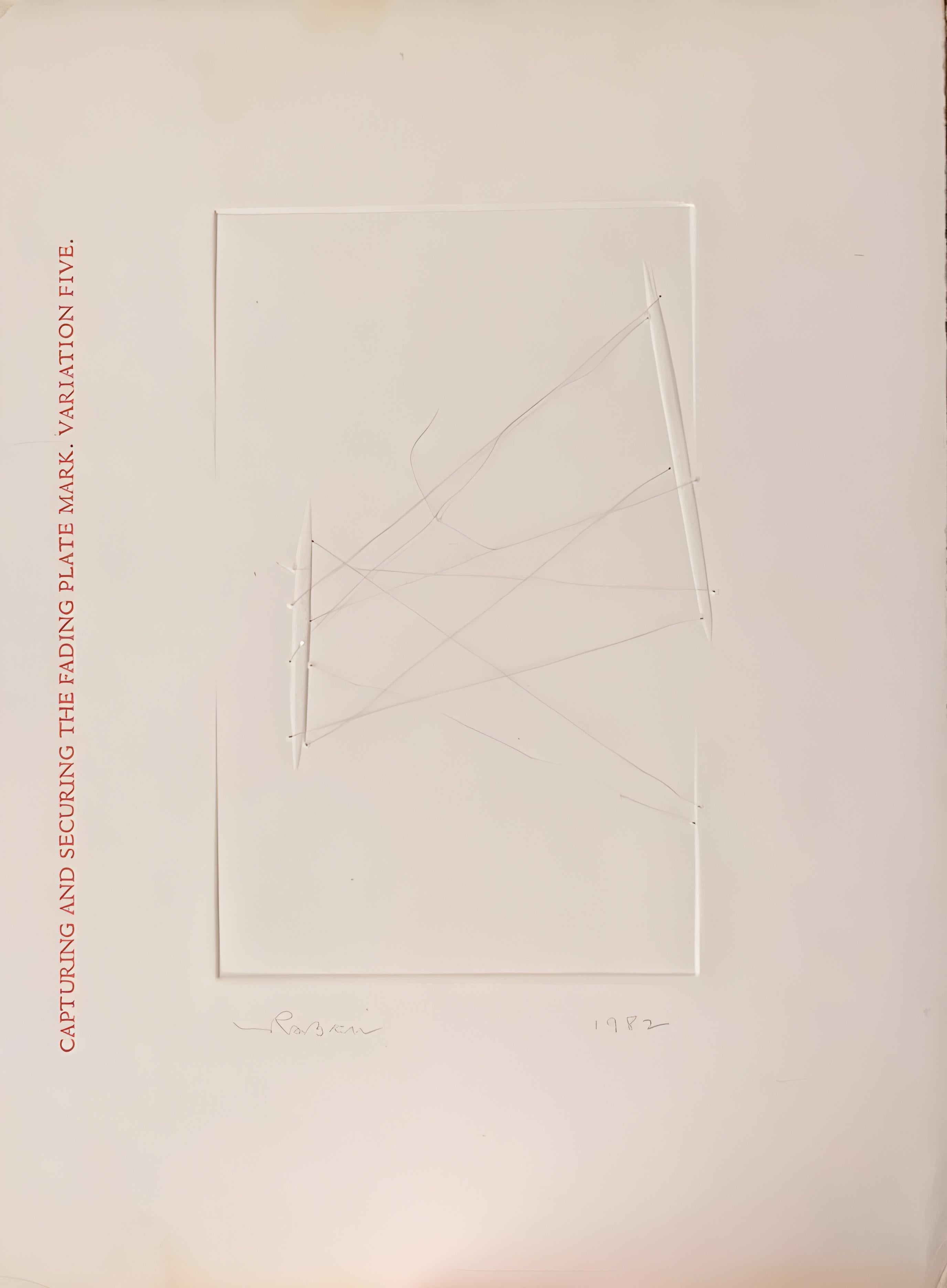 CAPTURING AND SECURING THE FADING PLATE MARK. VARIATION FIVE - Mixed Media Art by Leo Rabkin