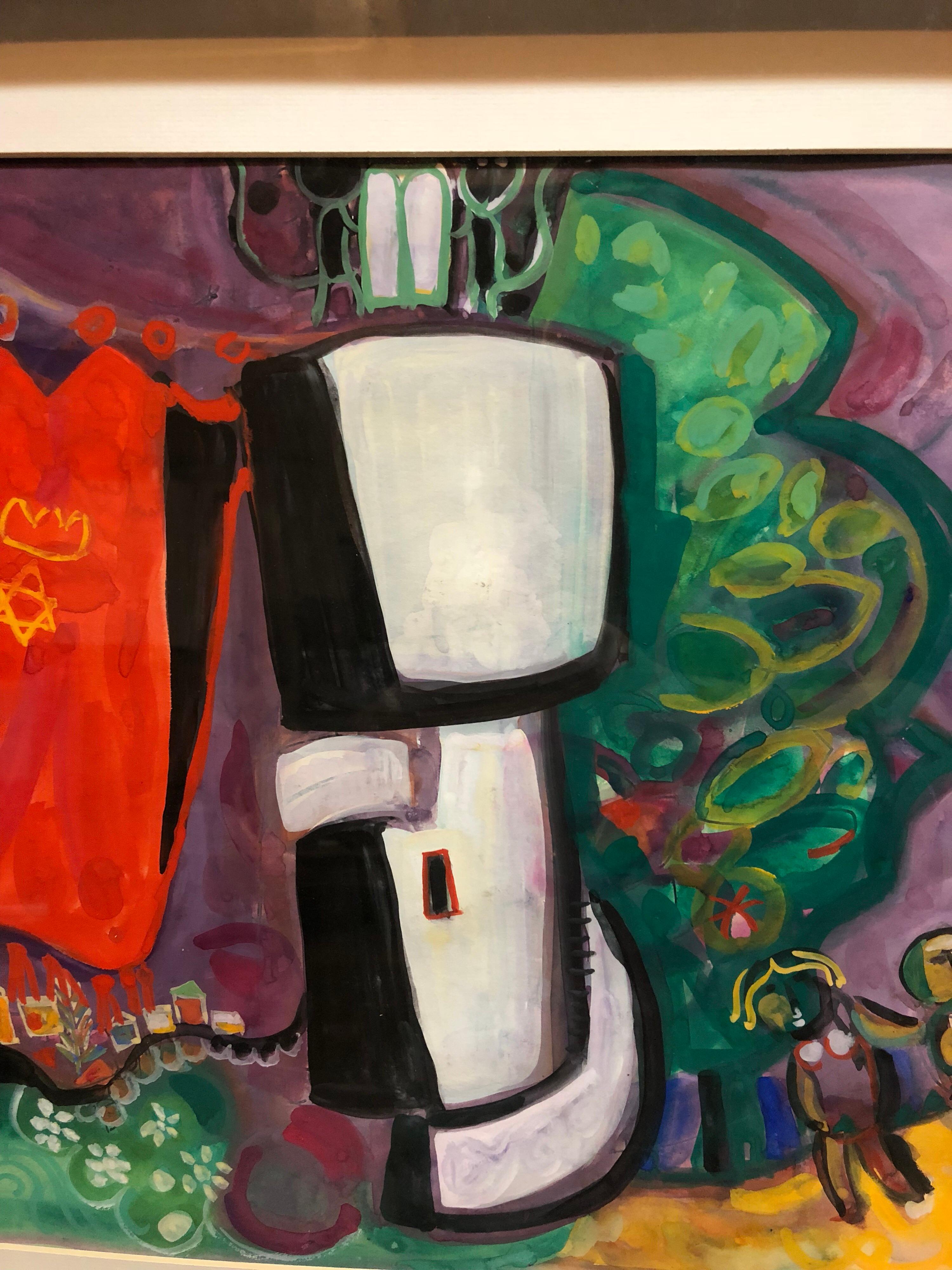 Leo Roth - Israeli Kibbutz Artist Judaica Shul Torah Ark Surrealist ...