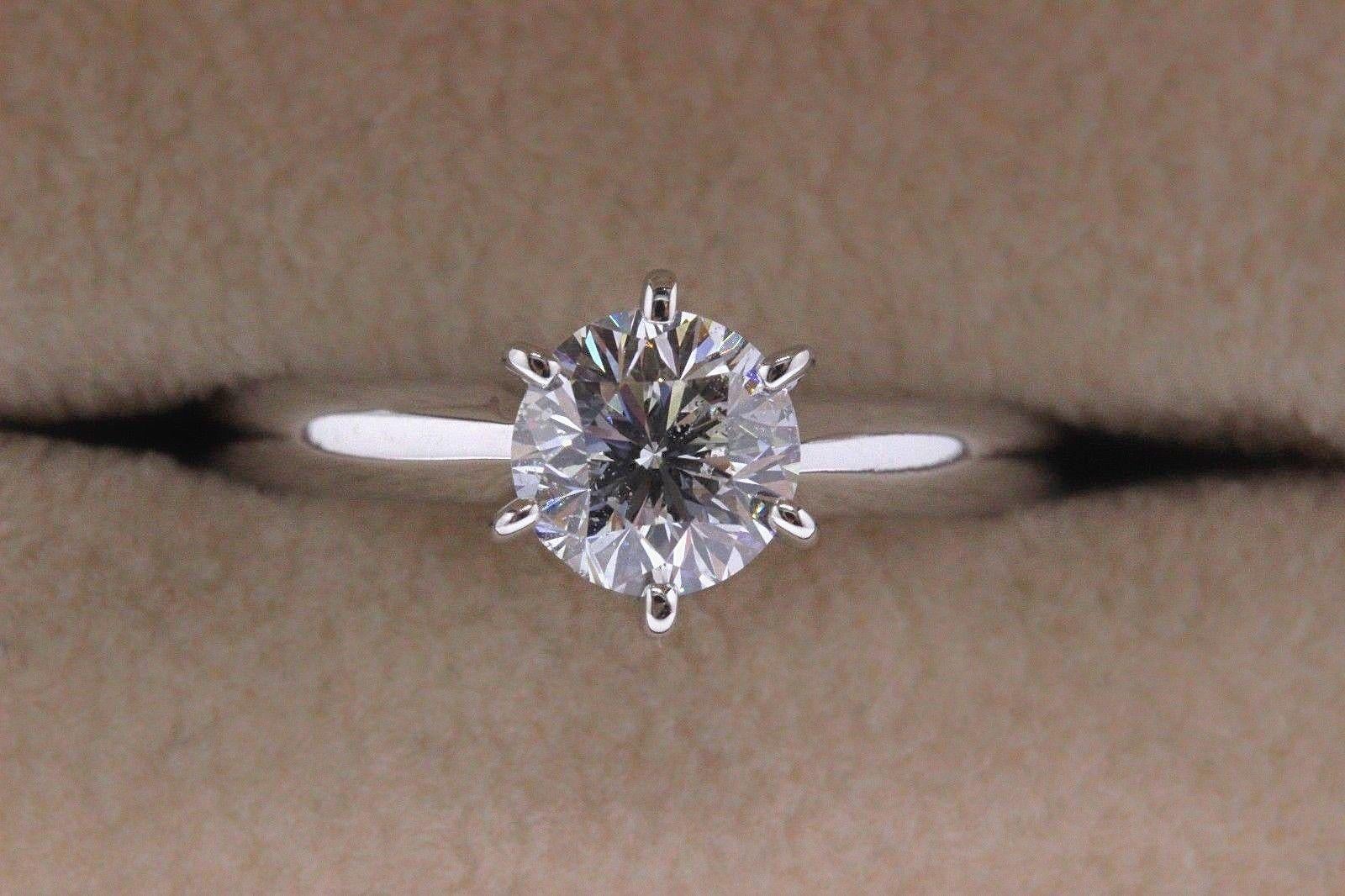 Leo, bague de fiançailles solitaire avec diamant rond brillant 0,97 carat 14 carats WG GSI GEMX en vente 5