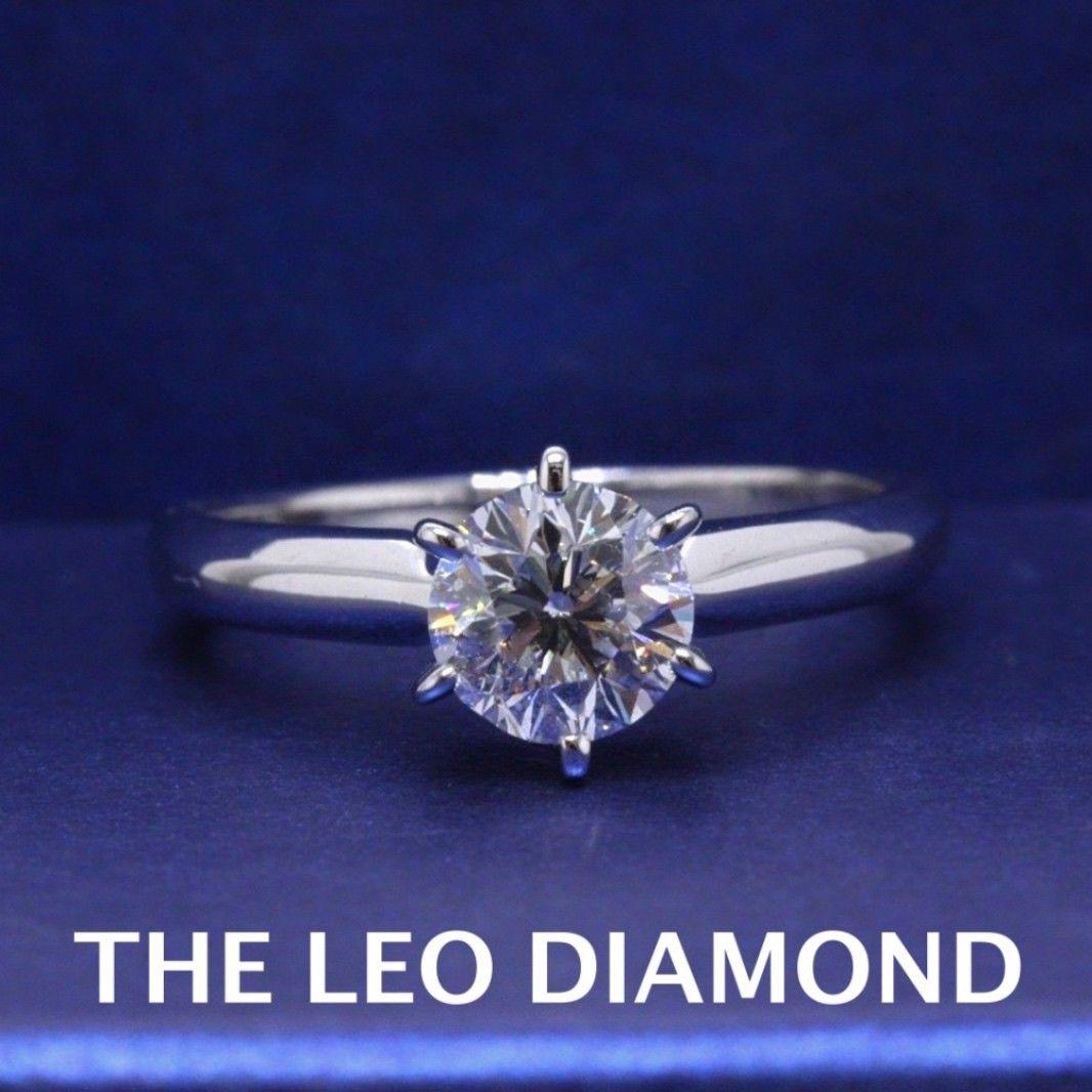 THE LEO DIAMOND ENGAGEMENT RING
Style:  6-Prong Solitaire Engagement Ring
Serial Number:  LEO 2052272
Certificate:  GSI # 9777300107
Metal: 14KT White Gold
Size:  6.5 - Sizable 
Total Carat Weight:  0.97 CTS
Diamond Shape:  Leo Round 
Diamond Color