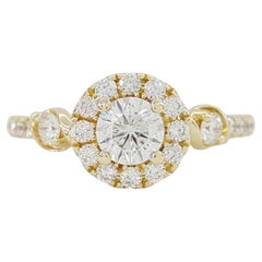Leo Round Cut Diamond Engagement Ring