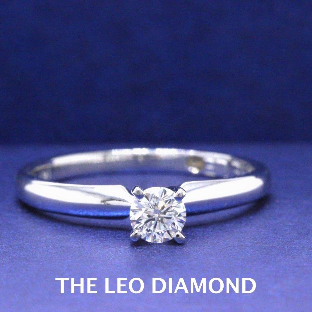 THE LEO DIAMOND SOLITAIRE ENGAGEMENT RING
Style:  4 - Prong Solitaire
Serial Number:  LEO5061418
Certificate:  GSI # 4980700117
Metal: 14KT White Gold
Size:  7 - Sizable
Total Carat Weight:  0.30 CTS
Diamond Shape:  Leo Round
Diamond Color &