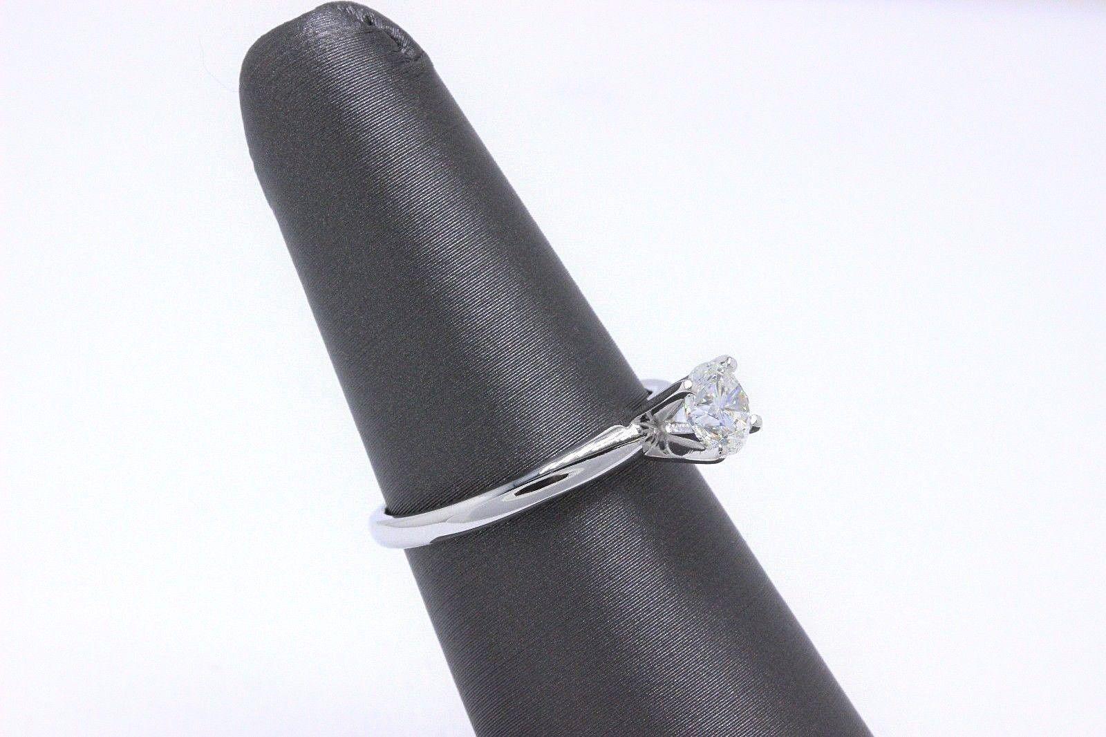Leo Round Diamond Solitaire Engagement Ring 0.69 Carat G SI2 14 Karat White Gold For Sale 3