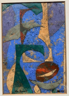 Abstraktes expressionistisches Collagegemälde