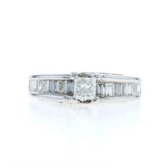 Anello di fidanzamento con diamante Leo Schachter - Oro bianco 14k Princess 1.50ctw
