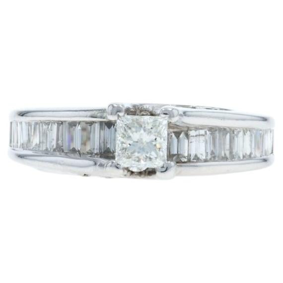 Leo Schachter Diamond Engagement Ring - White Gold 14k Princess 1.50ctw