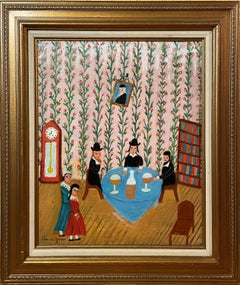 "The Marriage Proposal (Family Gathering), " Leo Schutzman, Jewish Folk Art
