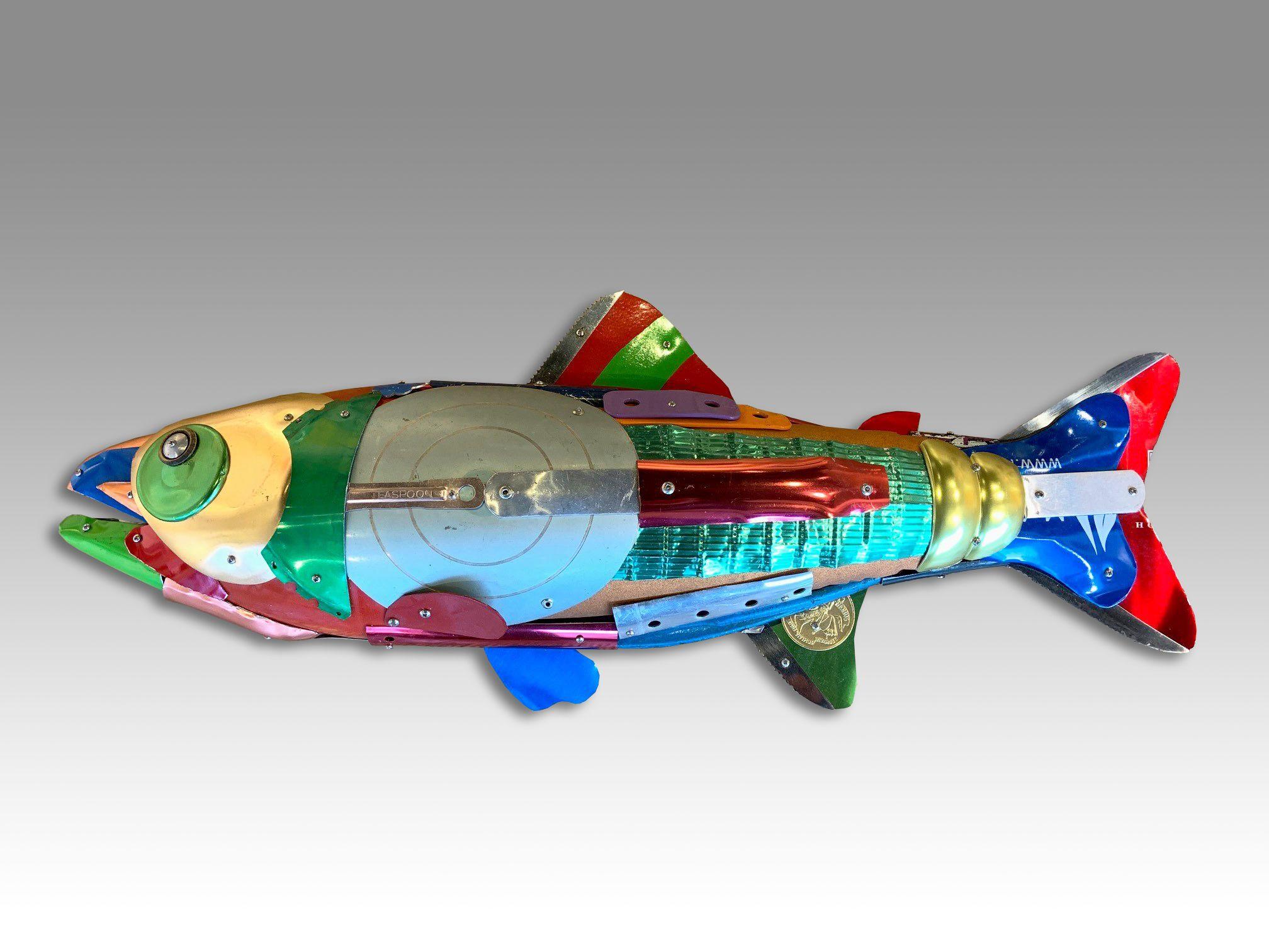 Rainbow Trout - Mixed Media Art by Leo Sewell