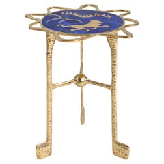 Leo Side Table in Brass with Semi Precious Stones, Viya by Vikram Goyal