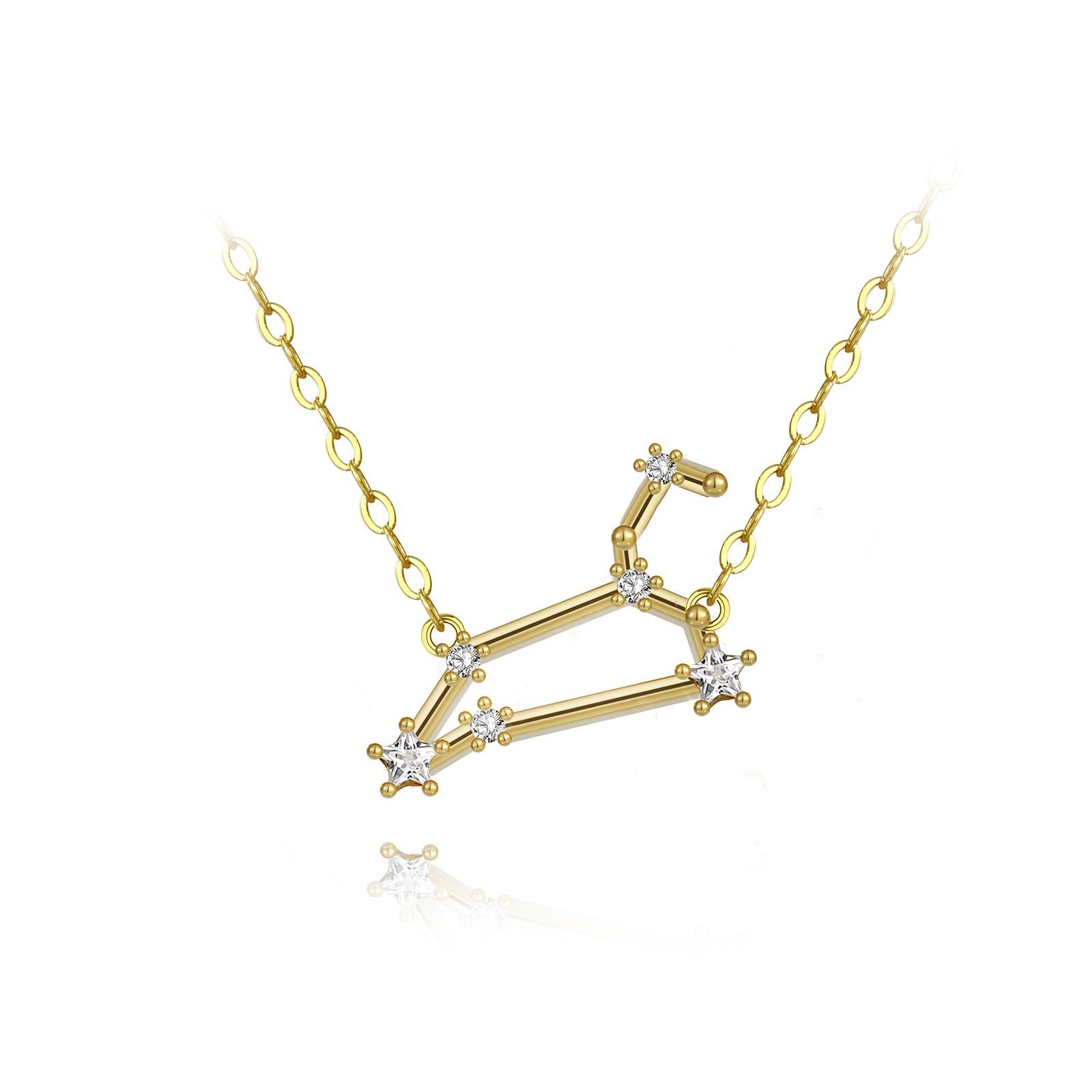 Modern Leo Star Constellation Necklace For Sale