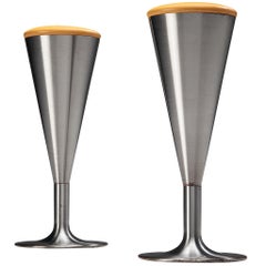 Leo Thafvelin for Johanson Design Bar Stools in Camel Leather and Steel