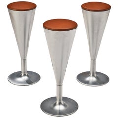 Leo Thafvelin for Johanson Design Set of Bar Stools in Steel