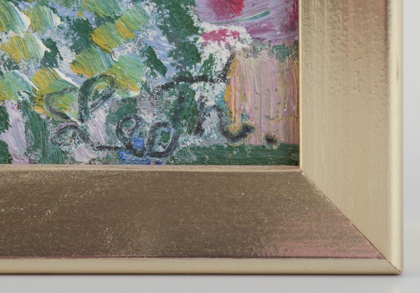 Leo Thellefsen, dänischer Maler. Öl auf Karton. Ländliche Landschaft. Titel 'Prelude' (Vorspiel) im Zustand „Hervorragend“ im Angebot in København, Copenhagen