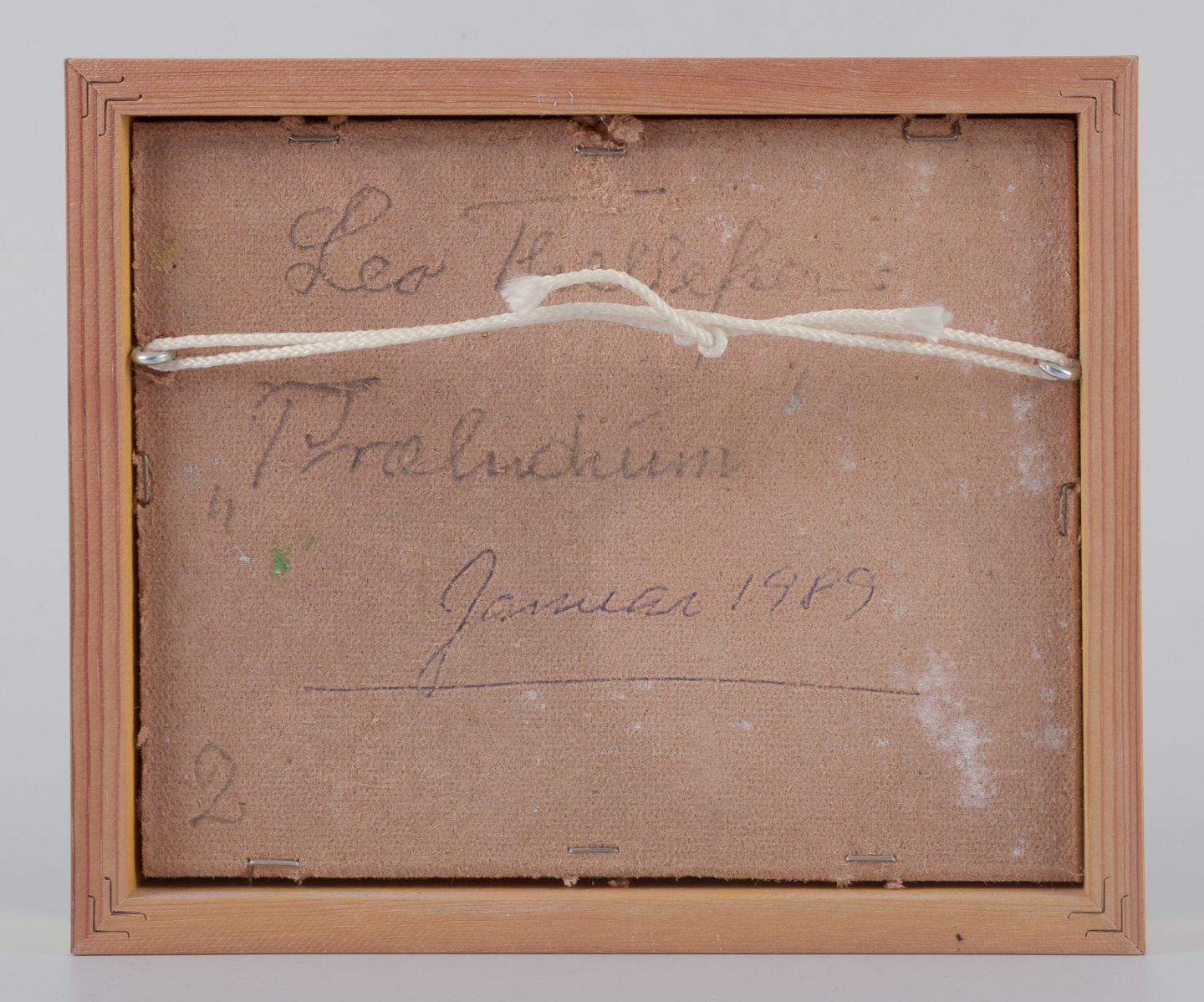 Leo Thellefsen, dänischer Maler. Öl auf Karton. Ländliche Landschaft. Titel 'Prelude' (Vorspiel) (Ende des 20. Jahrhunderts) im Angebot