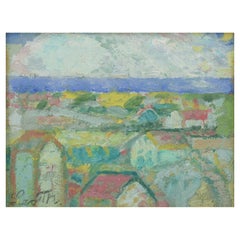 Leo Thellefsen, dänischer Maler. Öl auf Karton. Titel: ³eNebeliges Wetter im Januar³c