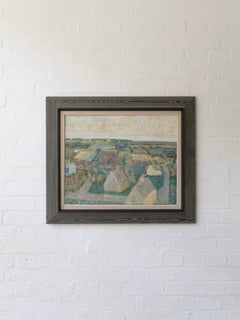 Townscape Oil on Canvas, Leo Thellefsen (1909-1997)