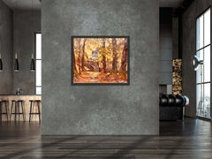 Leo Van der Smissen, 1900 - 1966, pittore belga, Fine dell'autunno a Bruges