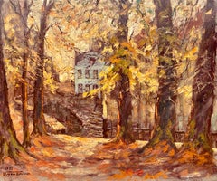 Antique Leo Van der Smissen, 1900 - 1966, Belgian Painter, End of Autumn in Bruges