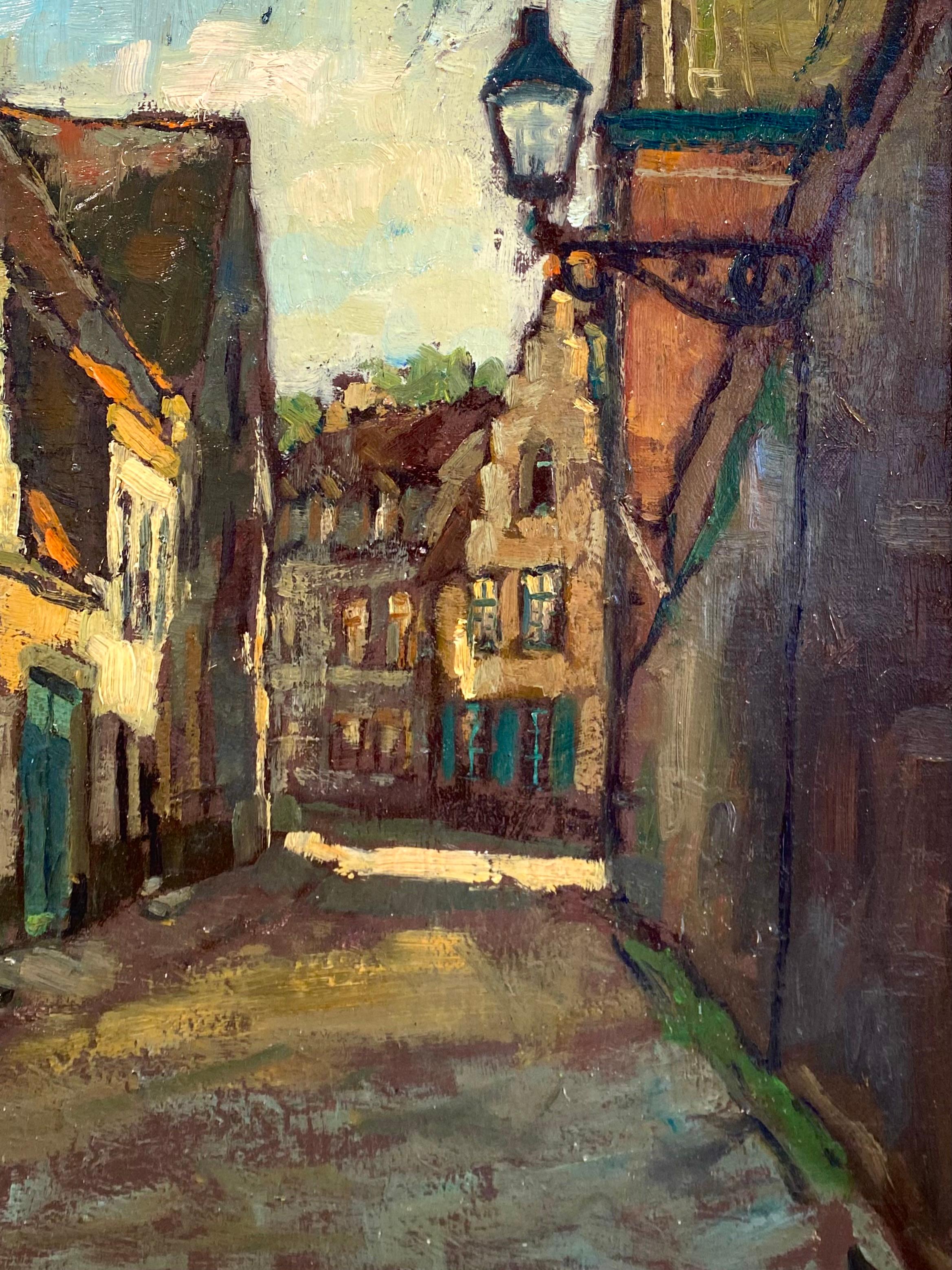 Vue de Bruges - Quartier Sint Anna' par Leo van der Smissen ( 1900 - 1966 ) en vente 10