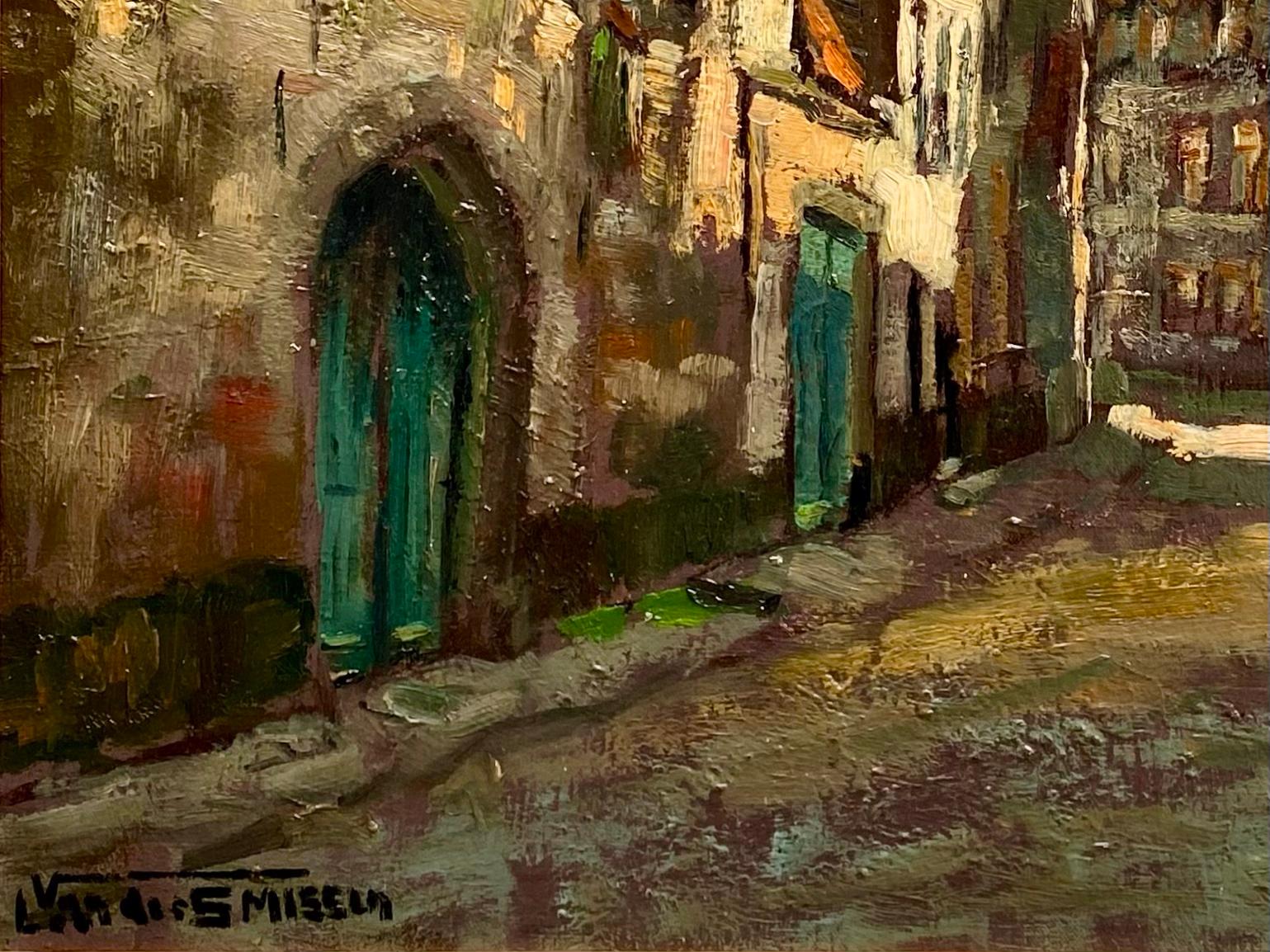 Vue de Bruges - Quartier Sint Anna' par Leo van der Smissen ( 1900 - 1966 ) en vente 3