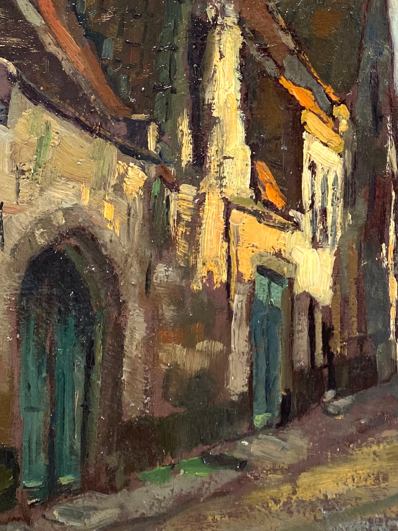 Vue de Bruges - Quartier Sint Anna' par Leo van der Smissen ( 1900 - 1966 ) en vente 6