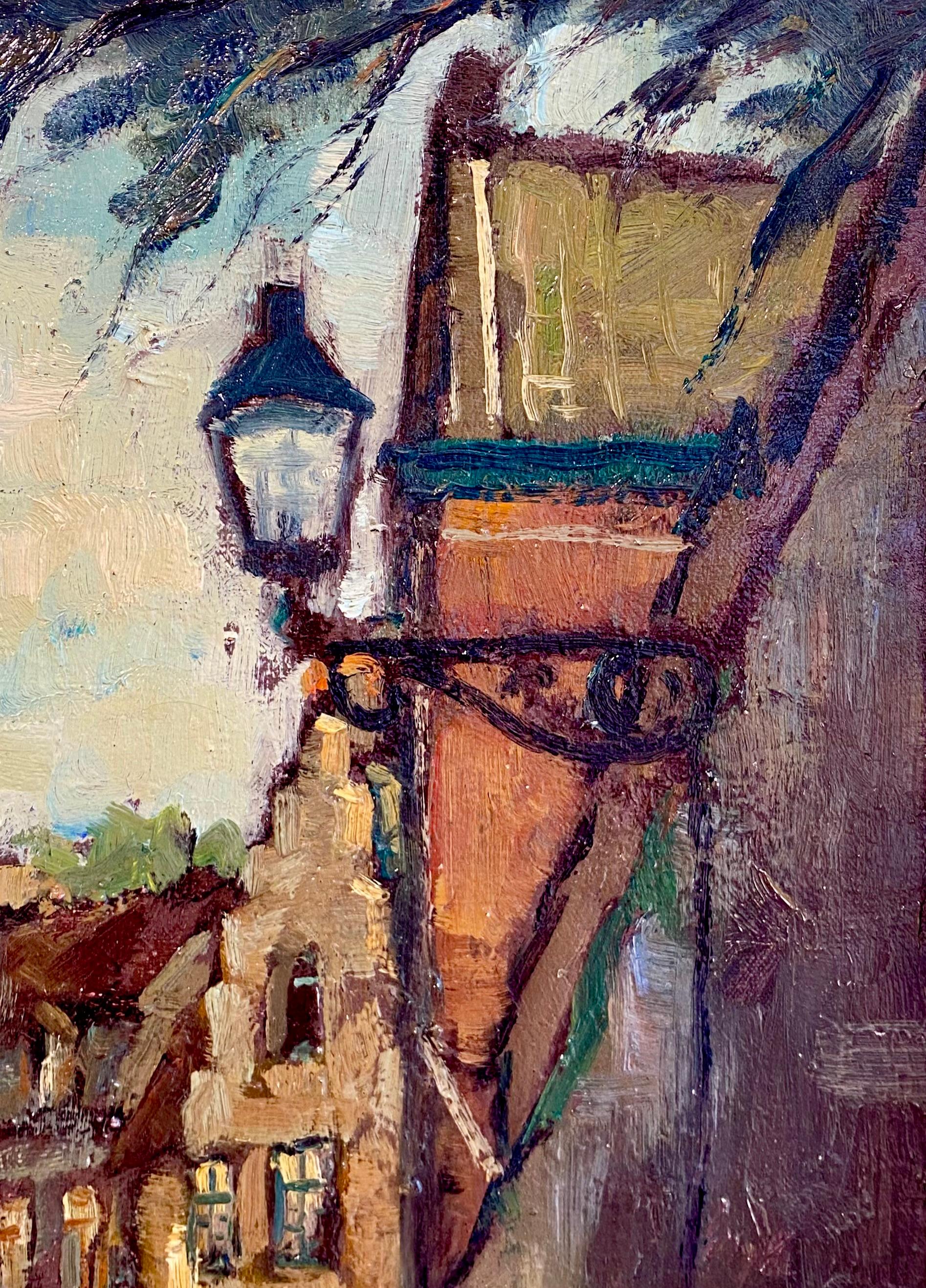 Vue de Bruges - Quartier Sint Anna' par Leo van der Smissen ( 1900 - 1966 ) en vente 7