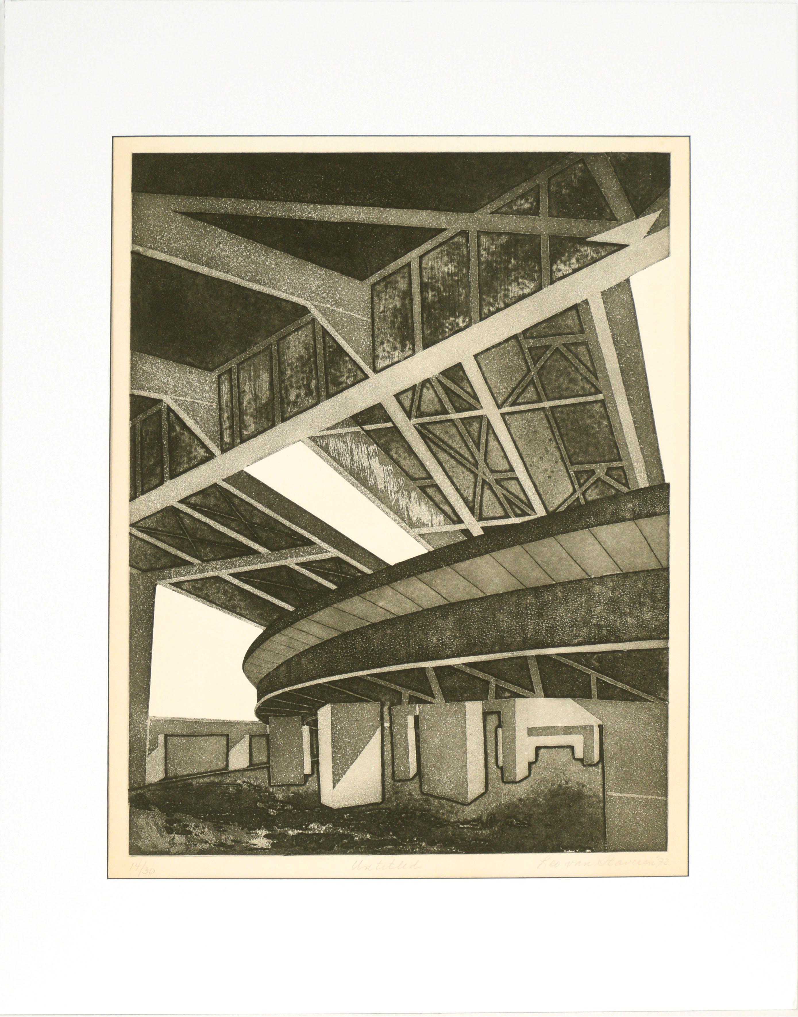 Contemporary Architectural Urban Landscape Etching - 