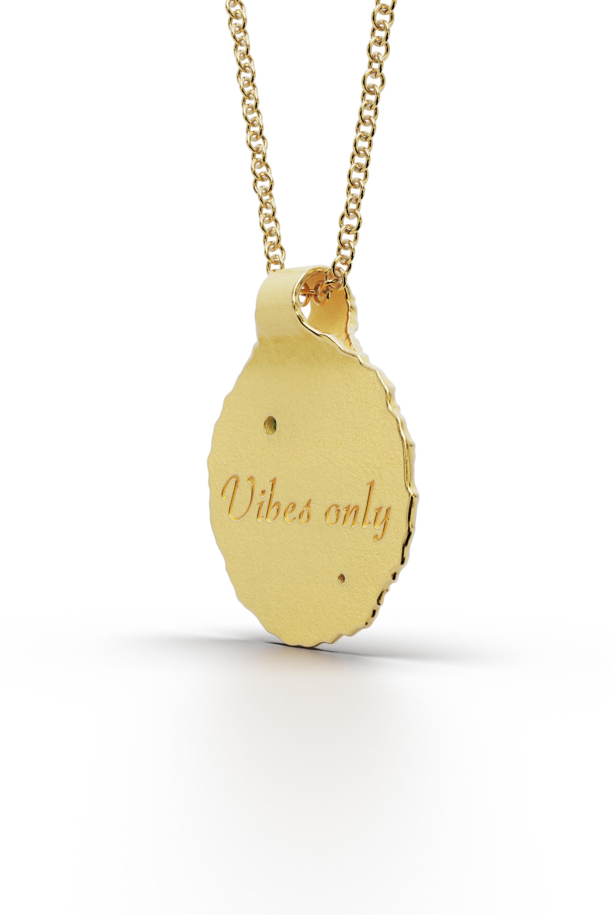 Leo Zodiac Pendant –18K Gold – Astrology Necklace By Oltremare Gioielli For Sale 1