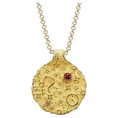 Pendentif Zodiac Leo - Or 18K - Collier d'astrologie Oltremare Gioielli
