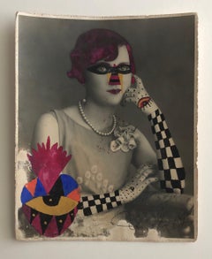 La signora del braccio della dama, Foto vintage a tecnica mista.