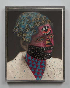 Galaxy Brain. Photo vintage en média mixte.