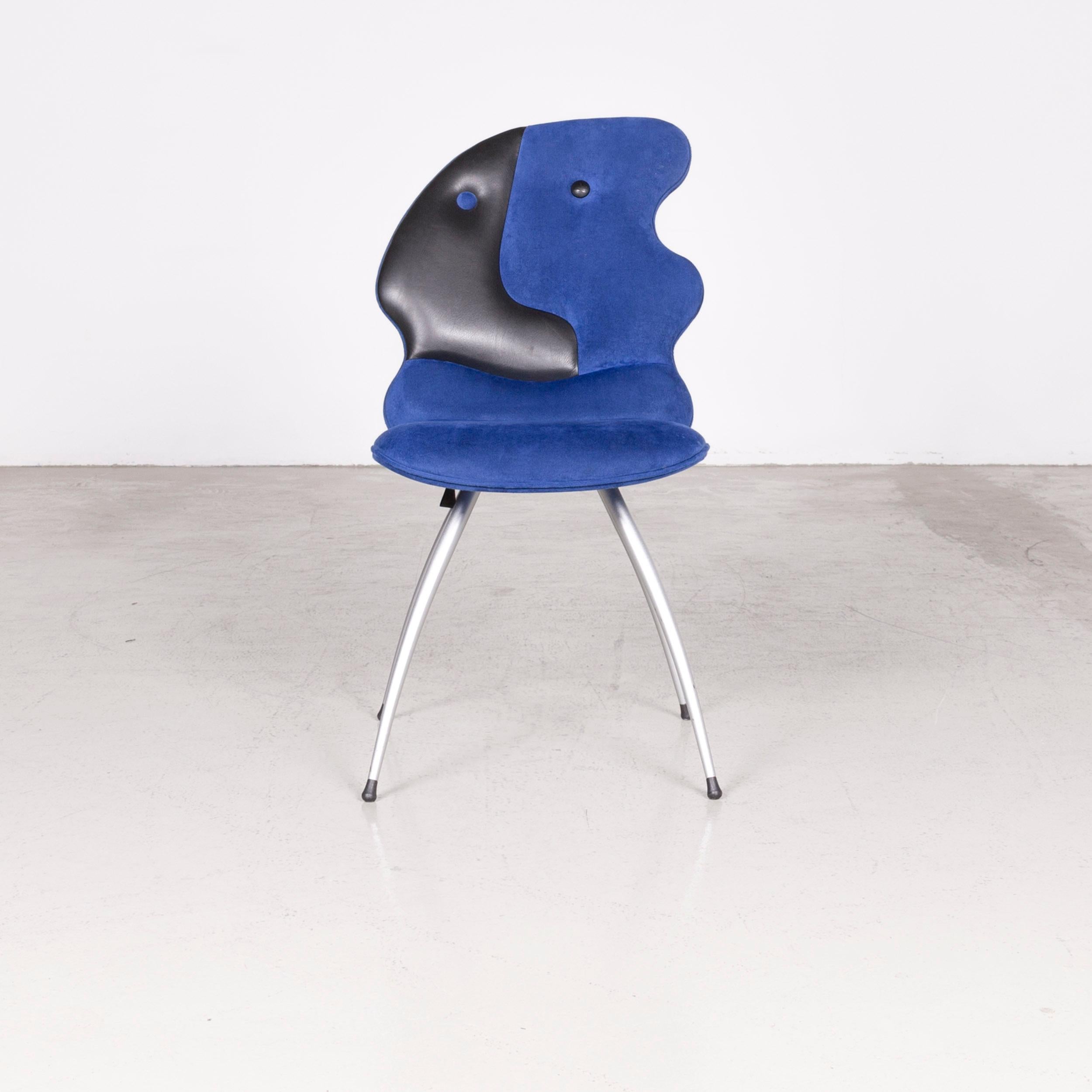 German Leolux Antipode Designer Chair Fabric Blue Modern For Sale