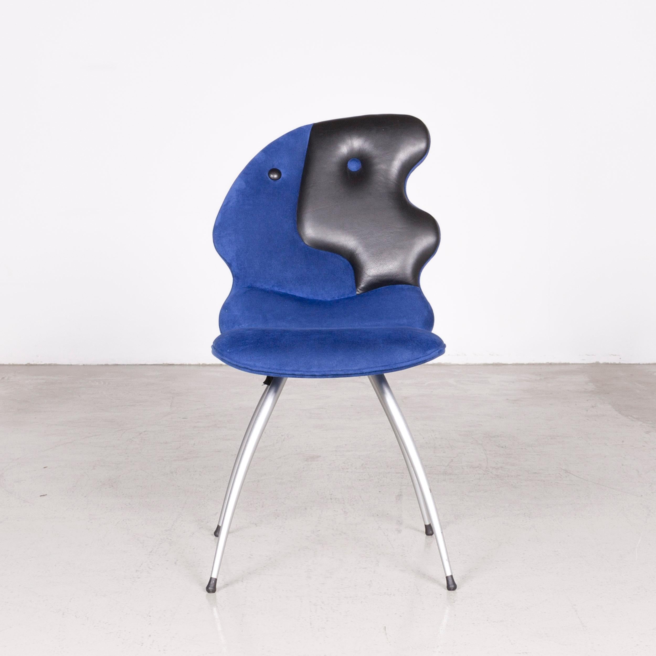 German Leolux Antipode Designer Chair Fabric Blue Modern For Sale
