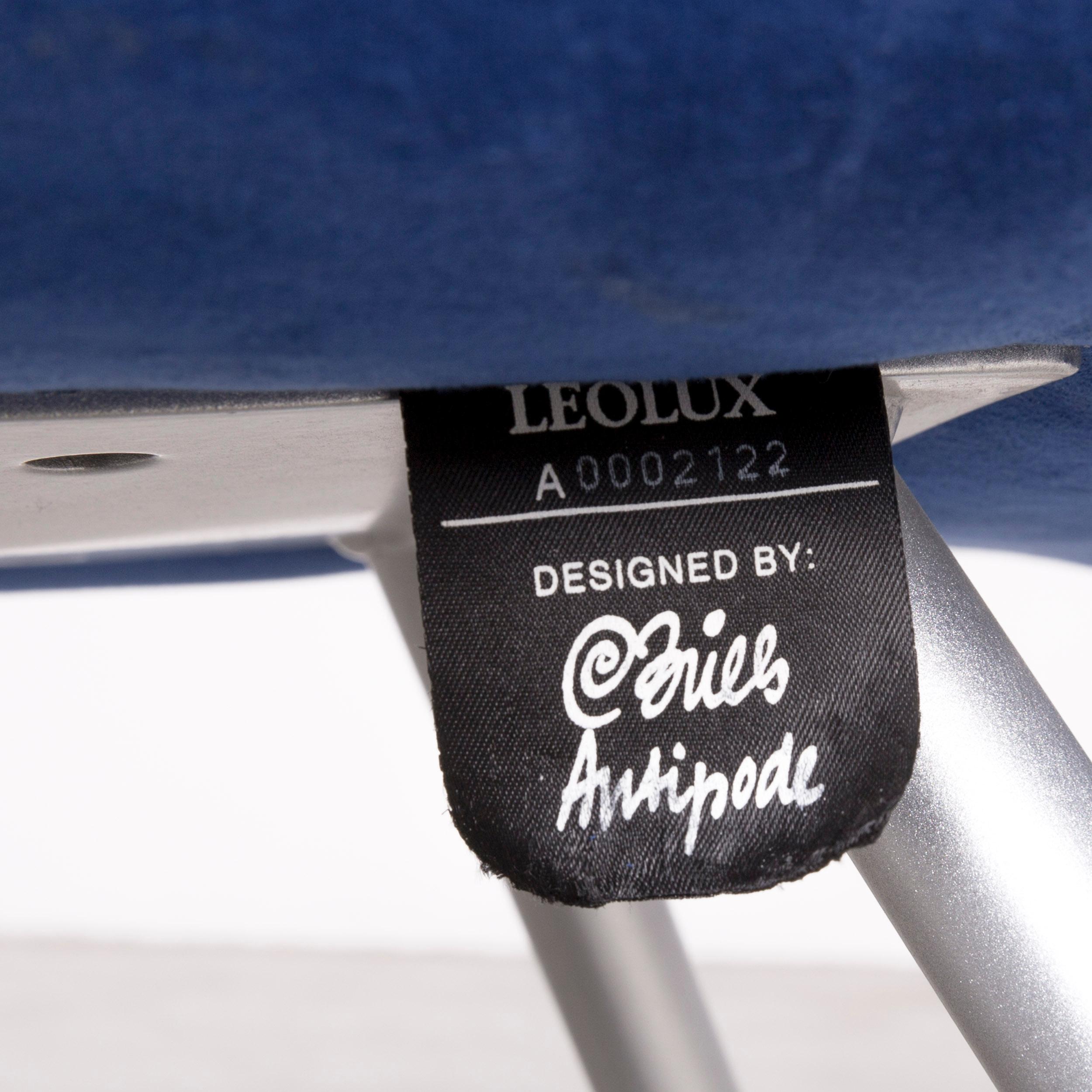 Leolux Antipode Designer Chair Fabric Blue Modern For Sale 1