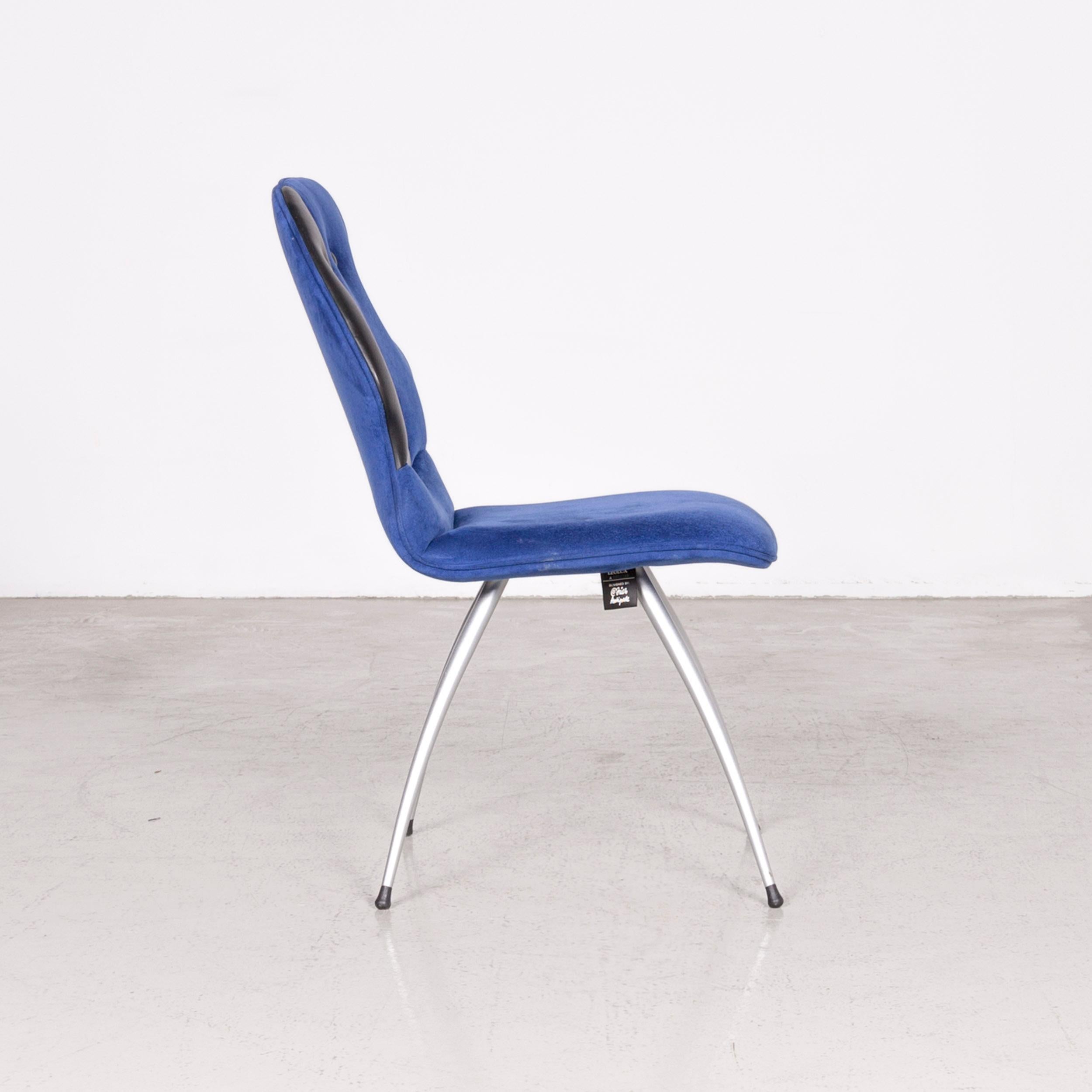 Leolux Antipode Designer Chair Fabric Blue Modern For Sale 2