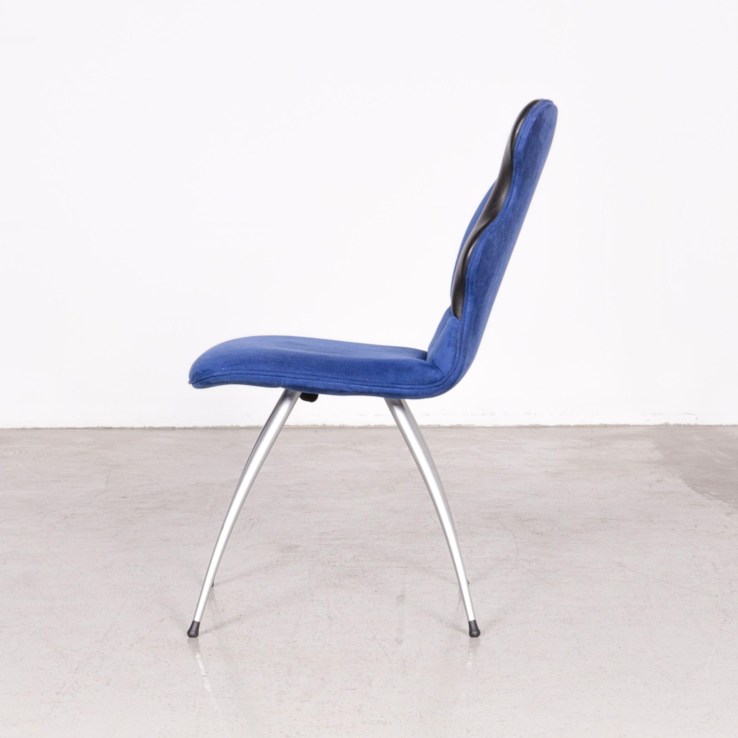 Leolux Antipode Designer Chair Fabric Blue Modern For Sale 4