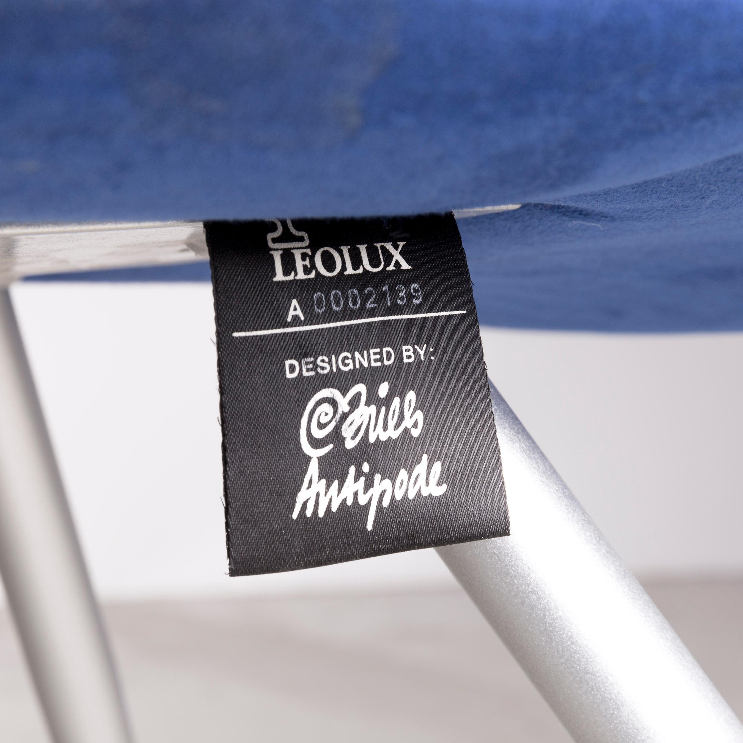 Leolux Antipode Designer Chair Set Fabric Blue Modern For Sale 11