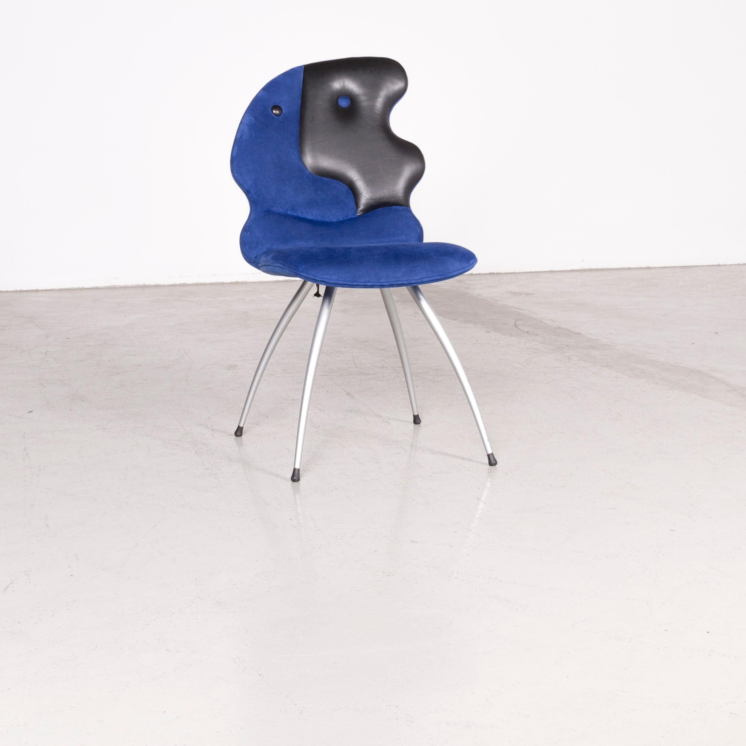 Leolux Antipode designer chair set fabric blue modern.