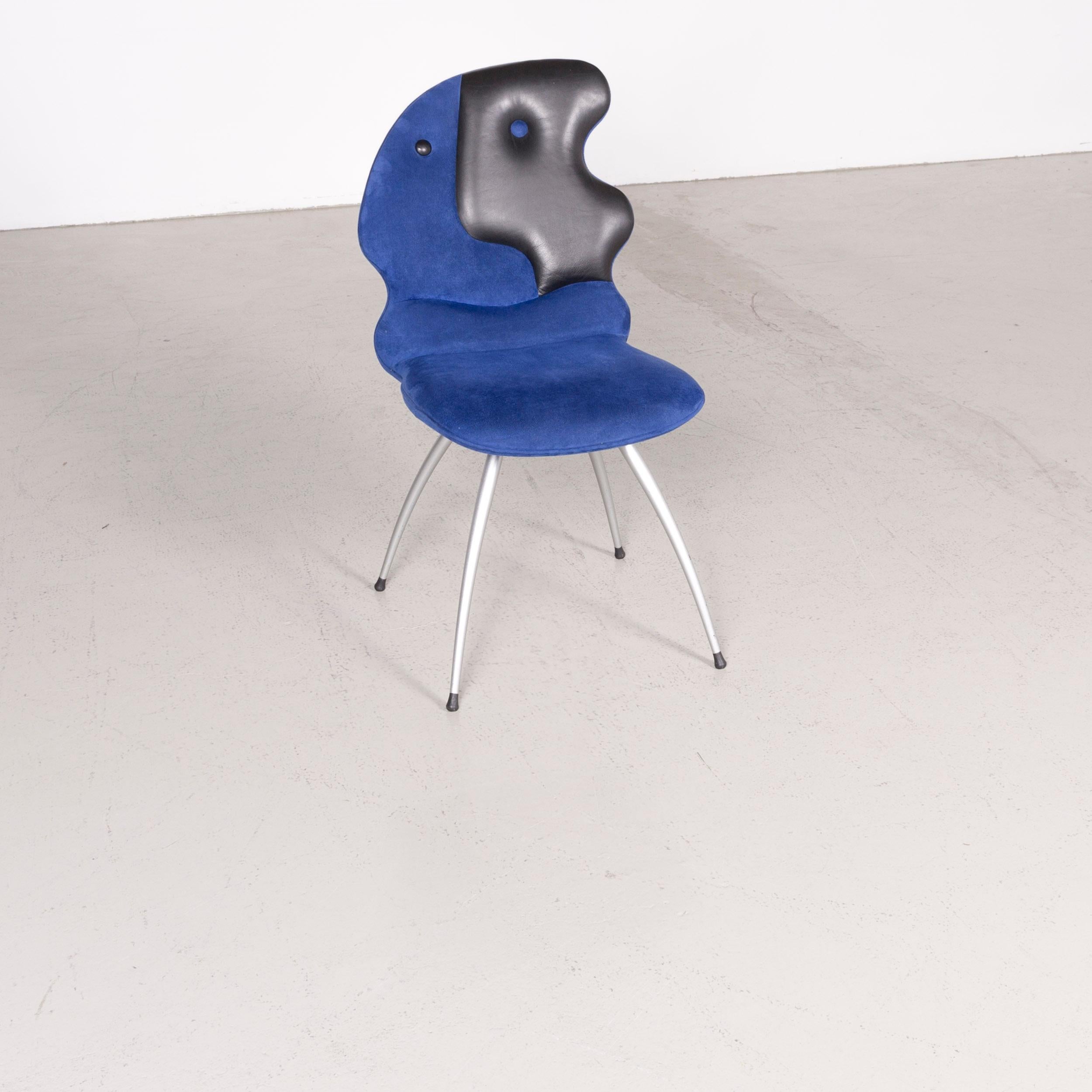 German Leolux Antipode Designer Chair Set Fabric Blue Modern For Sale