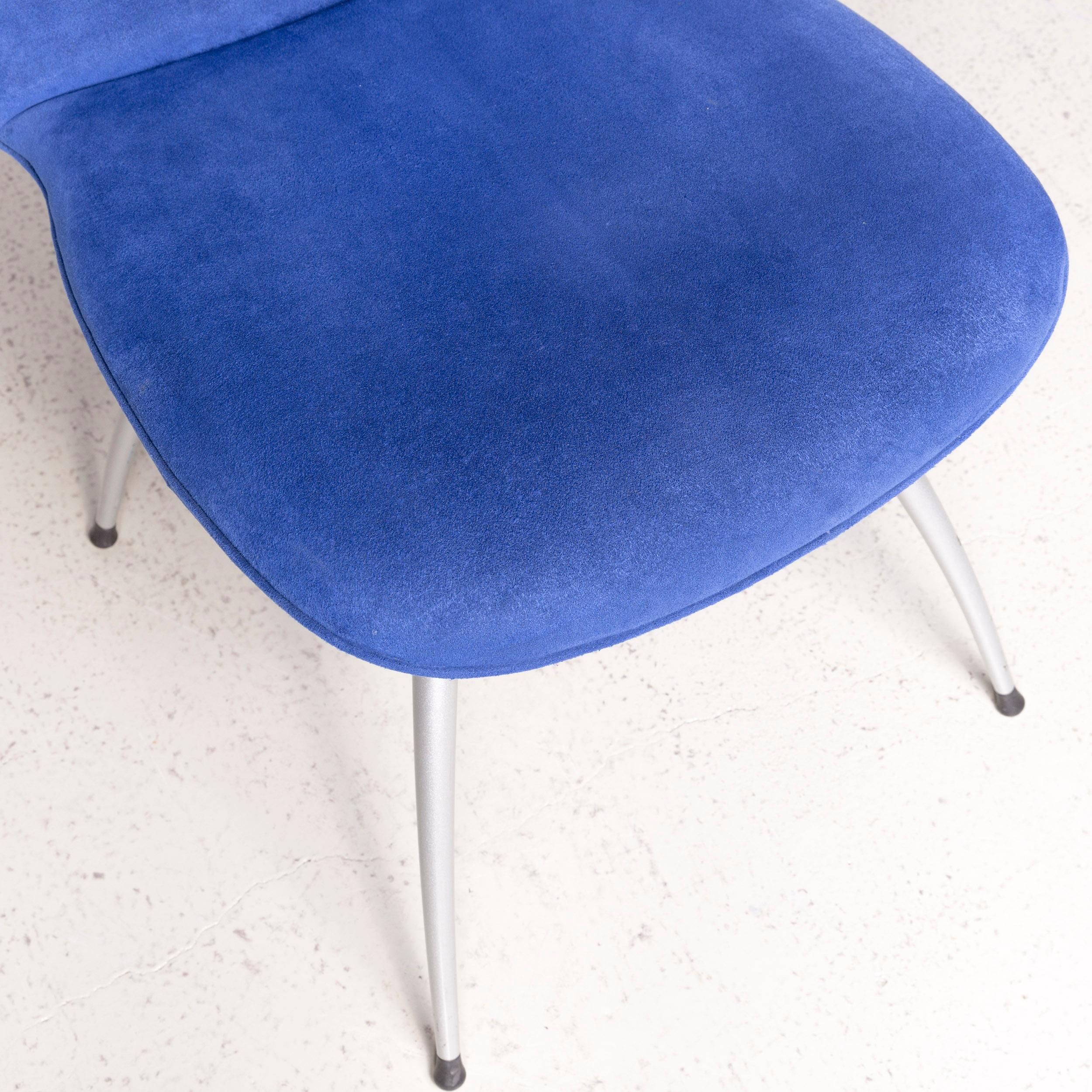 Contemporary Leolux Antipode Designer Chair Set Fabric Blue Modern For Sale