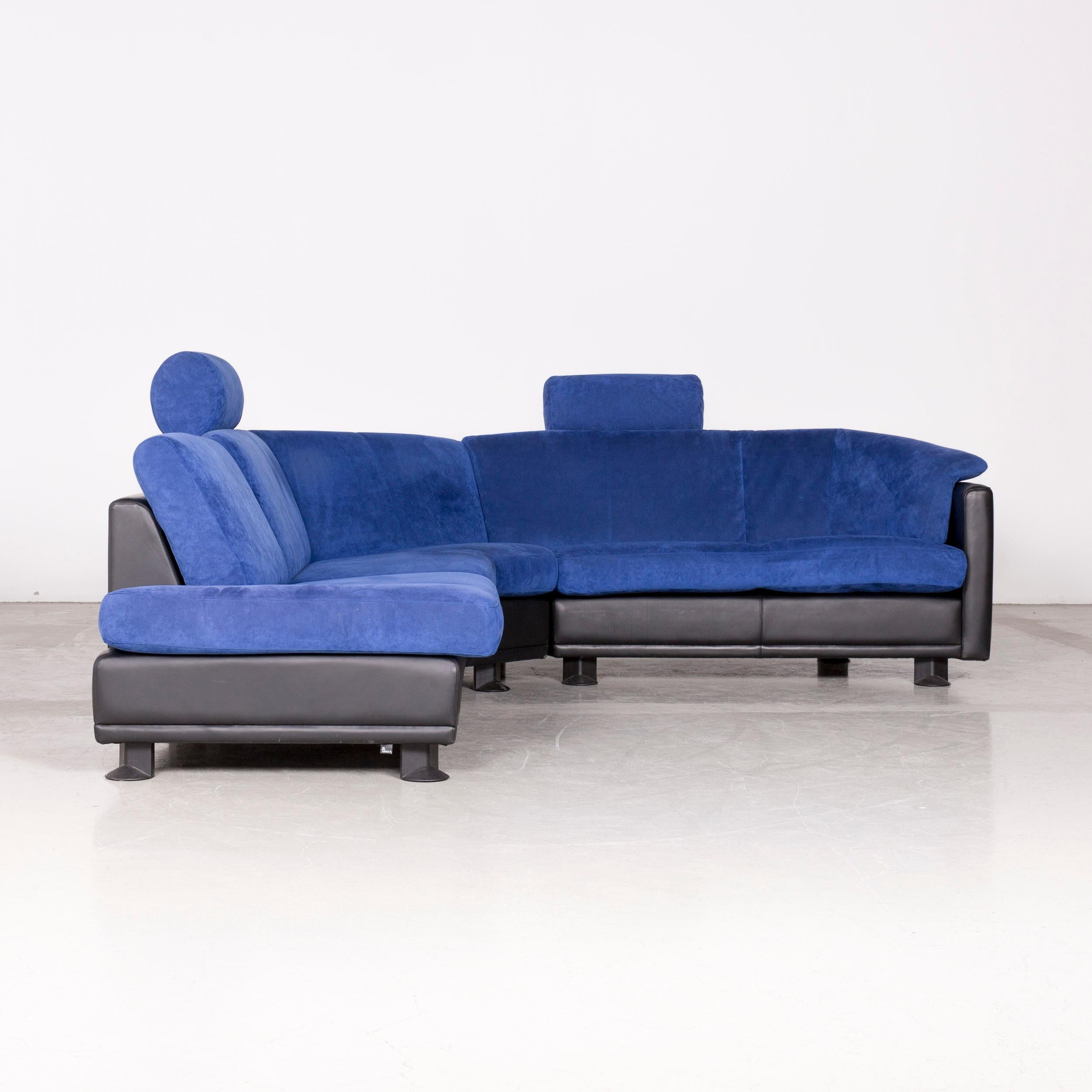 Leolux Antipode Designer Fabric Corner Couch Blue Sofa For Sale 5