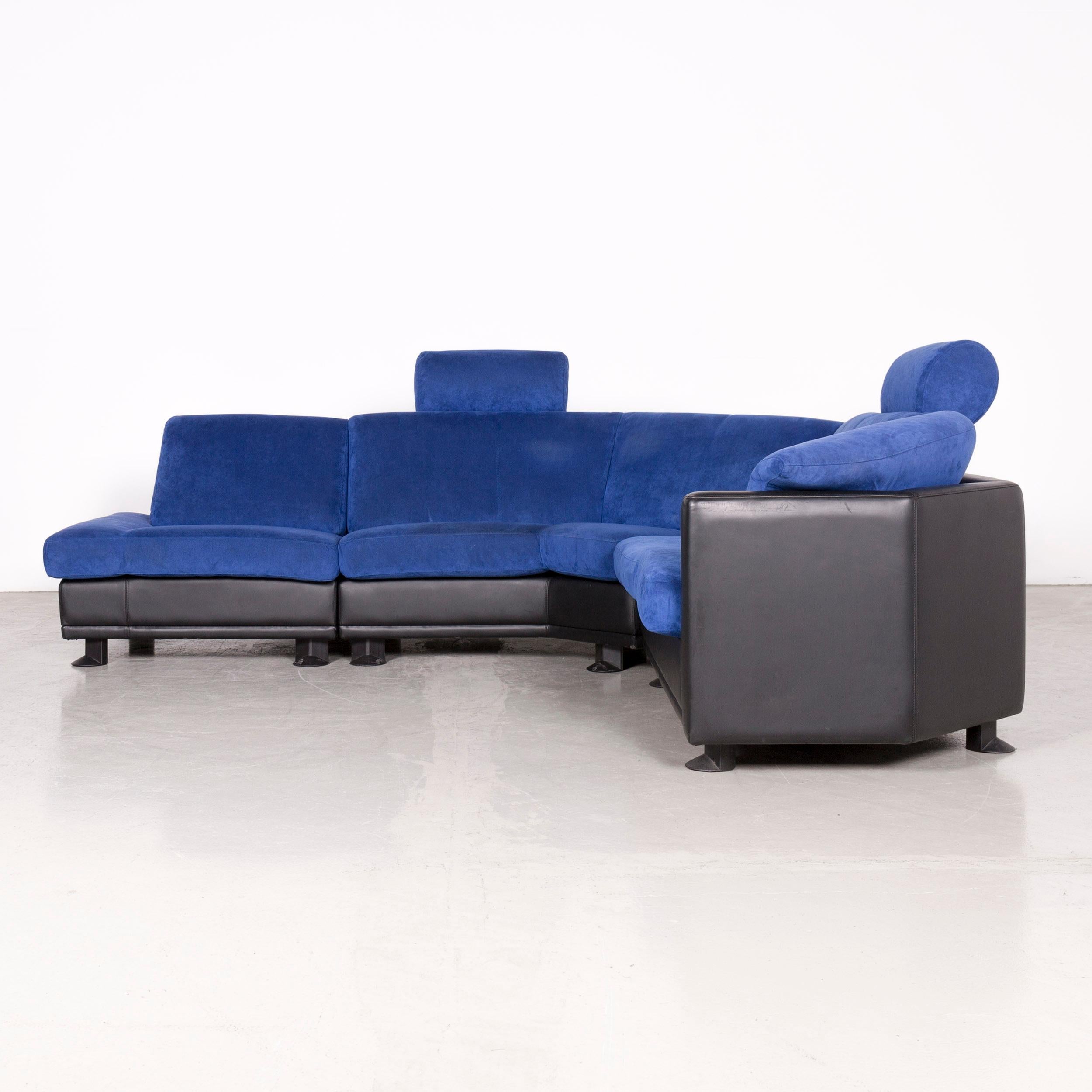 Leolux Antipode Designer Fabric Corner Couch Blue Sofa For Sale 7