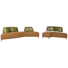Leolux Archipelago Set di divani in tessuto di design Greene & Greene 1x Tre posti 1x