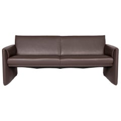 Leolux Boavista Leather Sofa Brown Three-Seat Couch